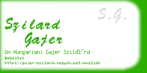 szilard gajer business card